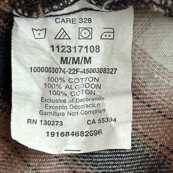 Wrangler‎ Retro Western Shirt Men's M – Brown Plaid, Pearl Snap Buttons, Cotton - Picture 12 of 14